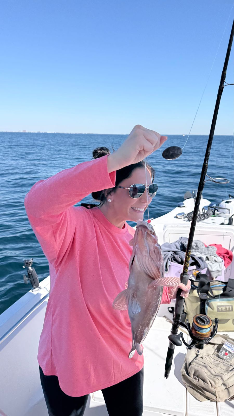 A fisherman on a tour in Callaway, fishing with a rod and reel.