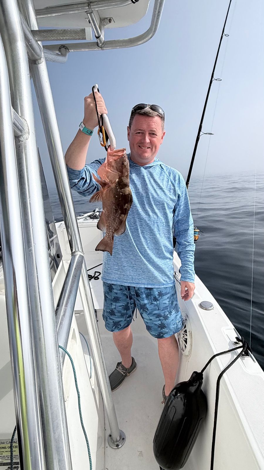 Fishing for black rockfish at Callaway