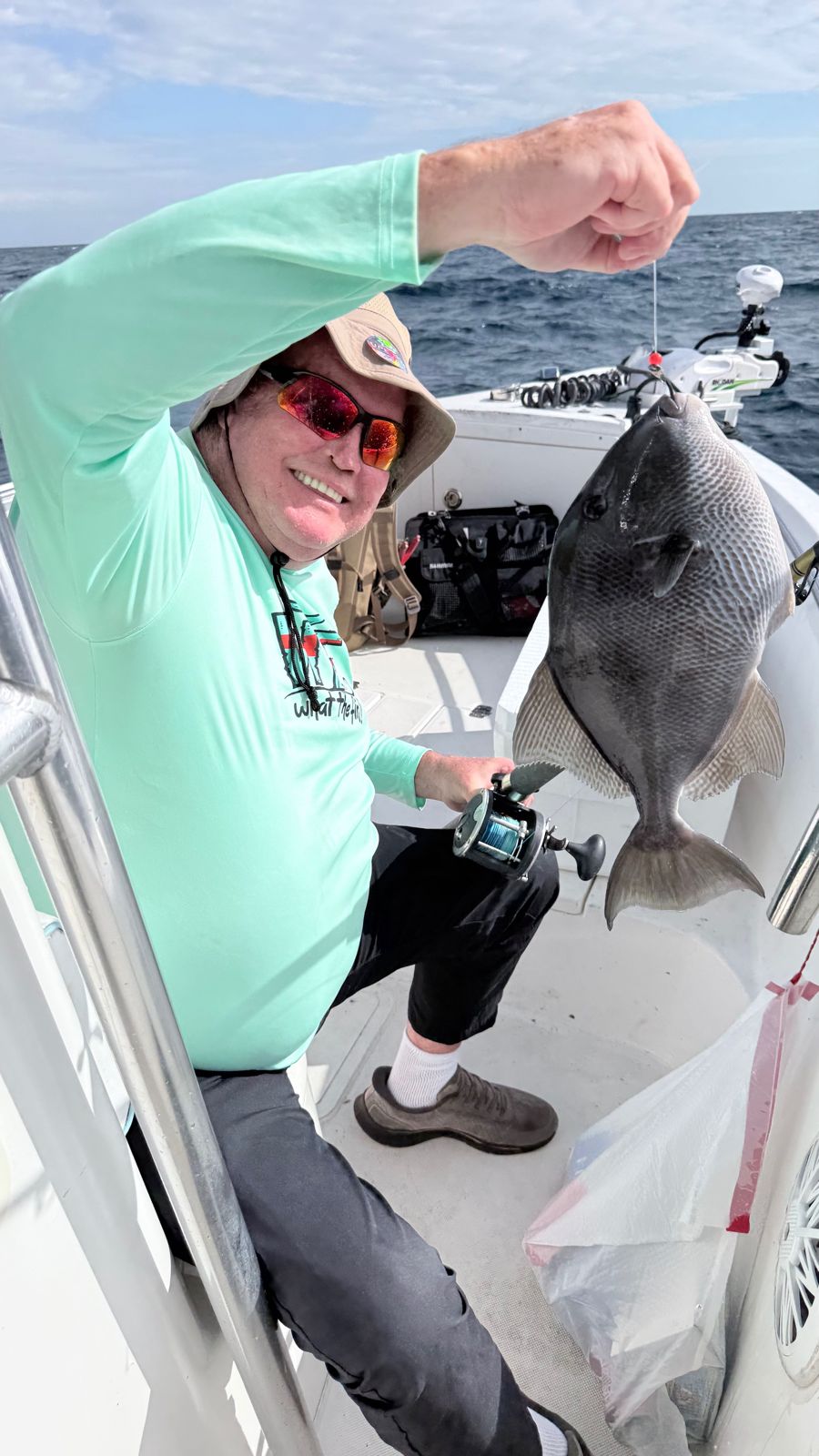 Grey Triggerfish caught while fishing in Callaway