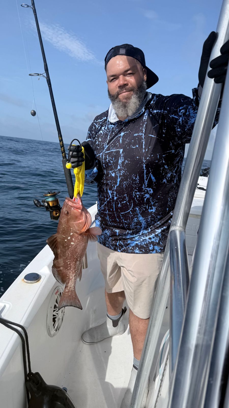 Red grouper caught during fishing charter in Panama City FL