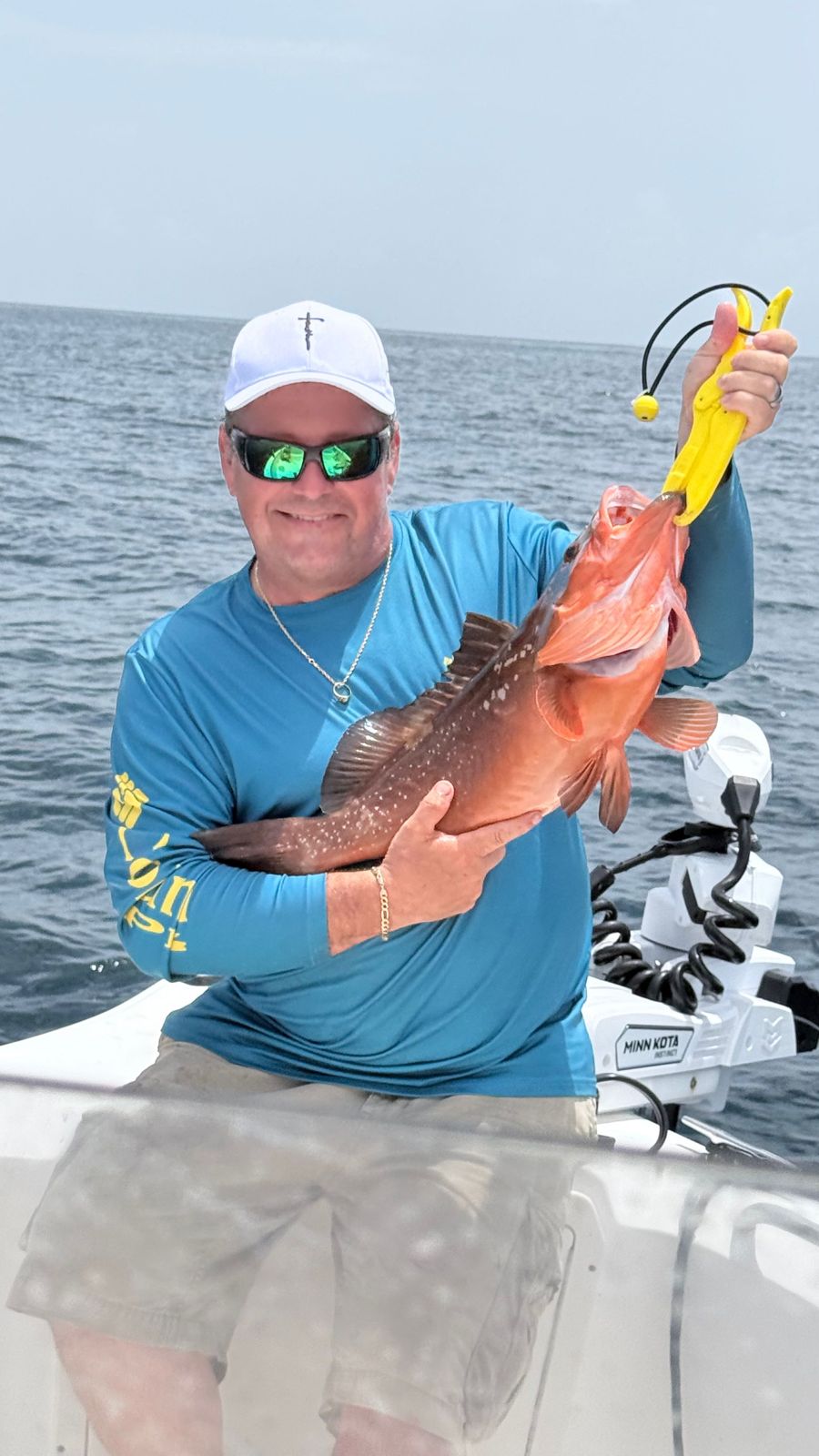 Red grouper caught during fishing charter in Panama City FL